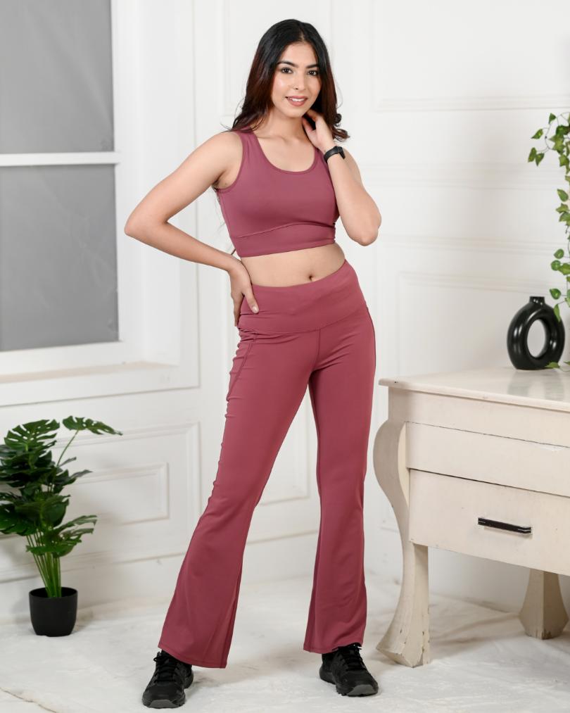 Rose Active Flare Pants -Active flare pants