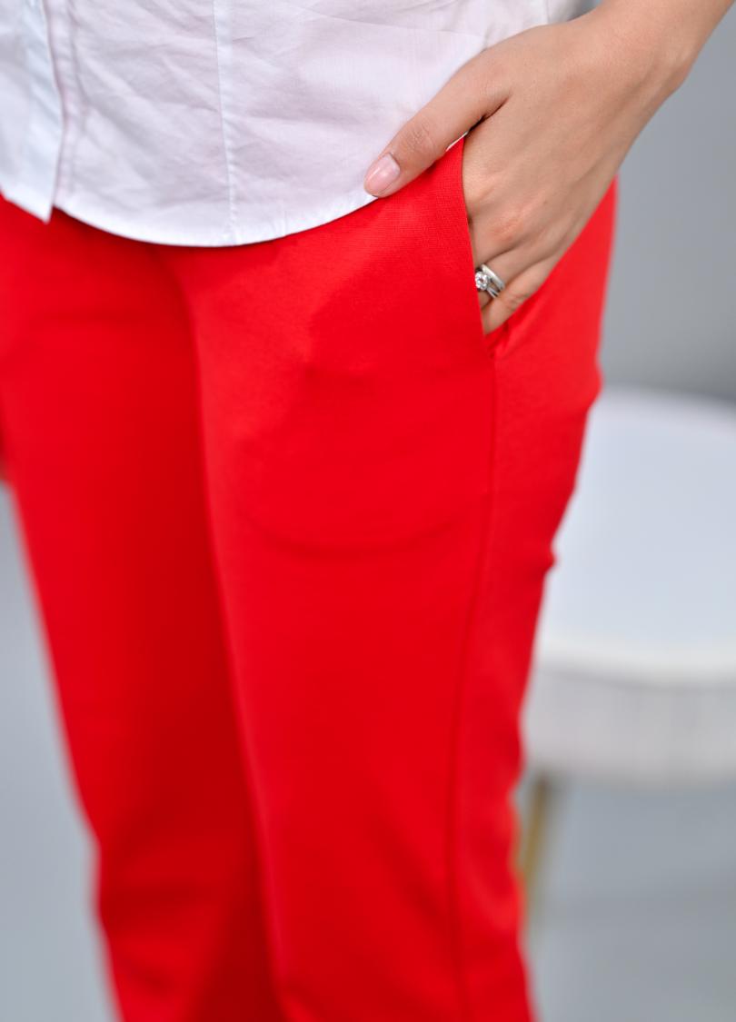 Tomato Red Bootcut Flare Pants -Milano bootcut flare pants