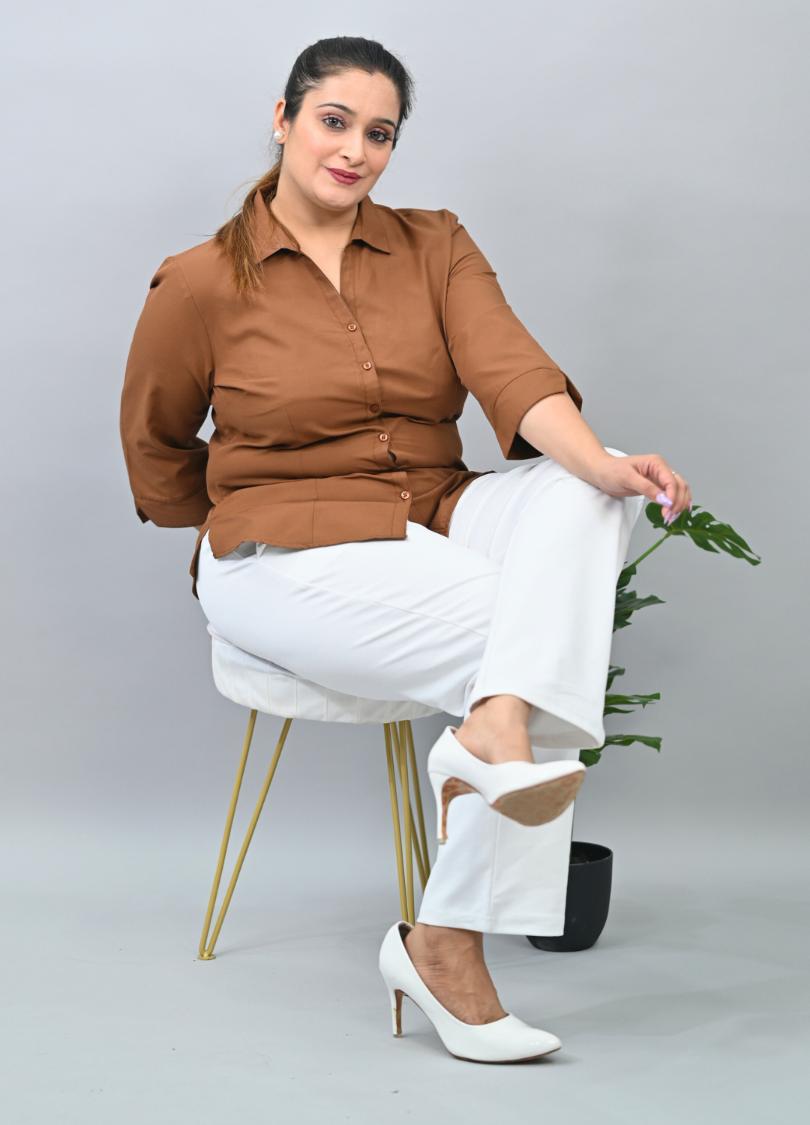 White plus size cigarette pencil pants